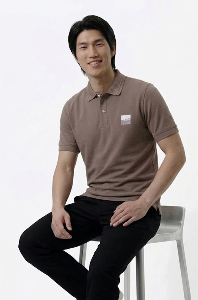 HUGO BOSS DUSPLITY POLO SHIRT | TAUPE