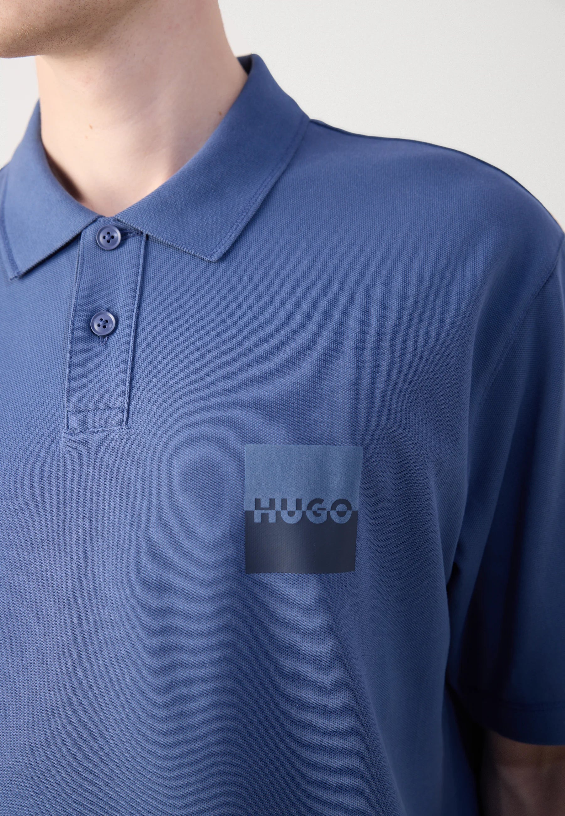 HUGO BOSS DUSPLITY POLO SHIRT | MEDIUM BLUE