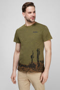GUESS PRINTED MEN T SHIRT | GREEN (KHAKI)