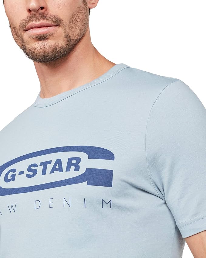 G-STAR RAW T-SHIRT ROUND NECK | SKY BLUE