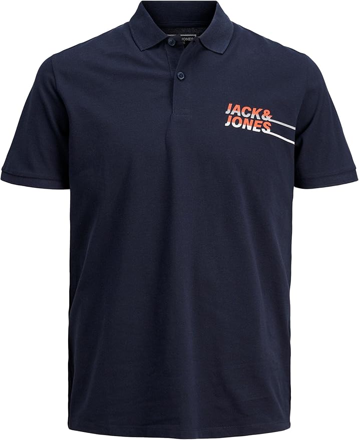 JACK & JONES JCOCHARLES MEN'S PAULOS POLO | NAVY