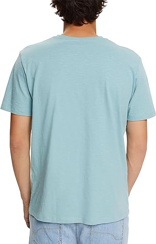 ESPRIT-MENS PREMIUM-SKY BLUE T-SHIRT WITH WHITE CHEST STRIP