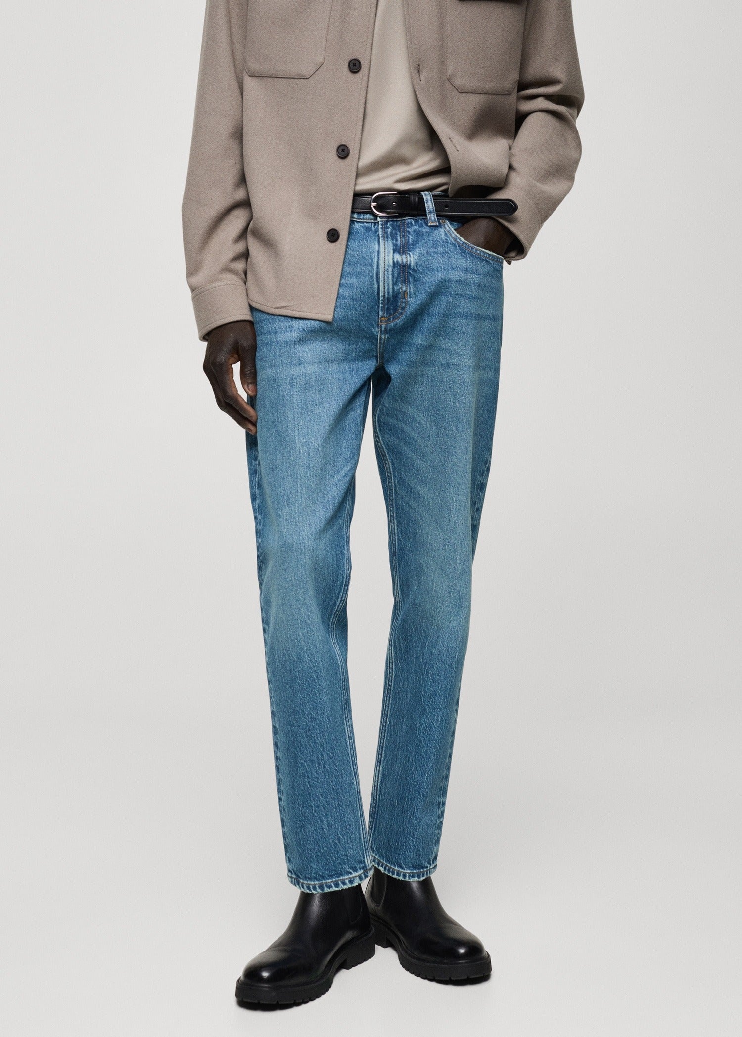 MANGO JEANS BEN TAPERED SLIM FIT | LIGHT BLUE
