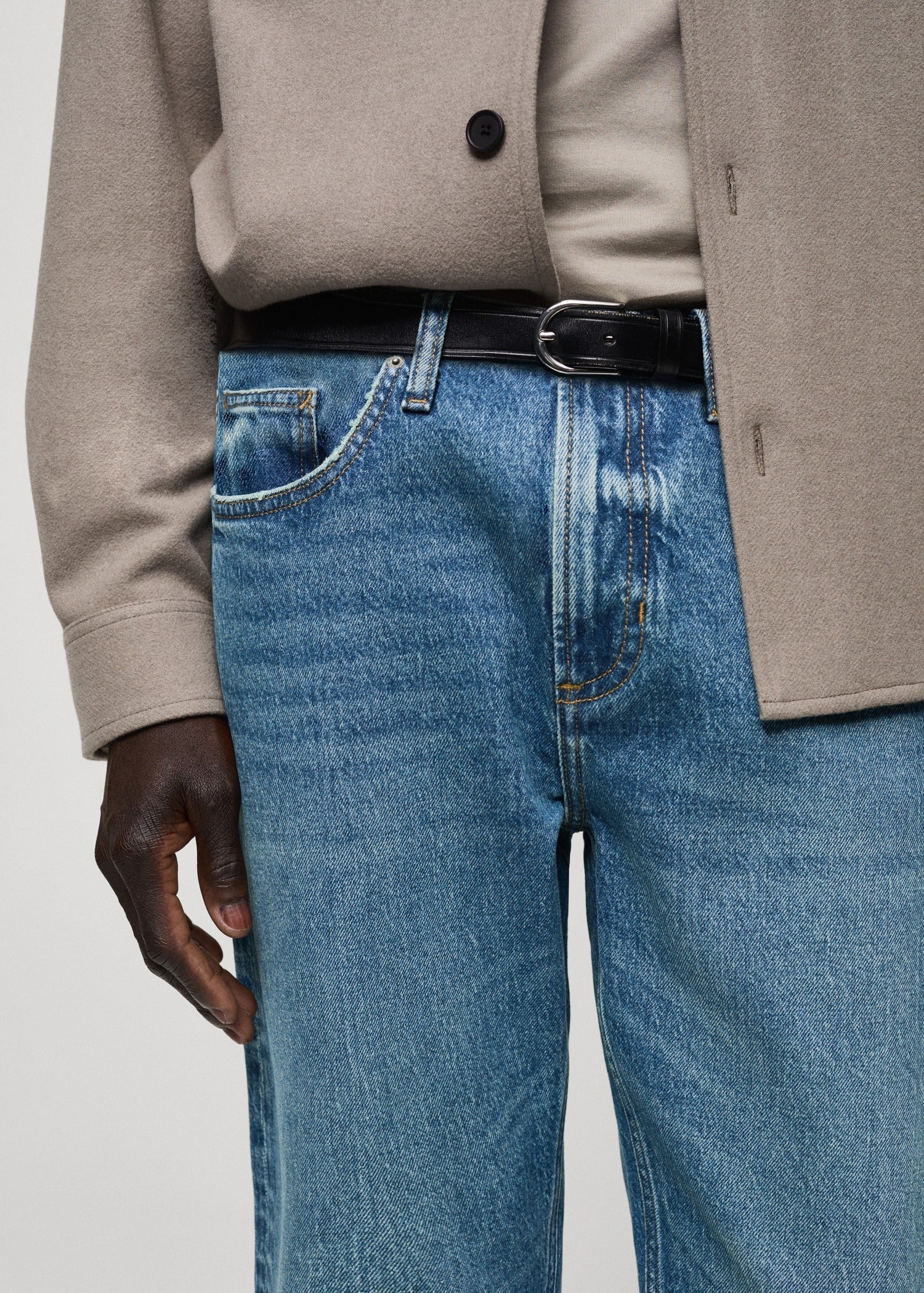 MANGO JEANS BEN TAPERED SLIM FIT | LIGHT BLUE