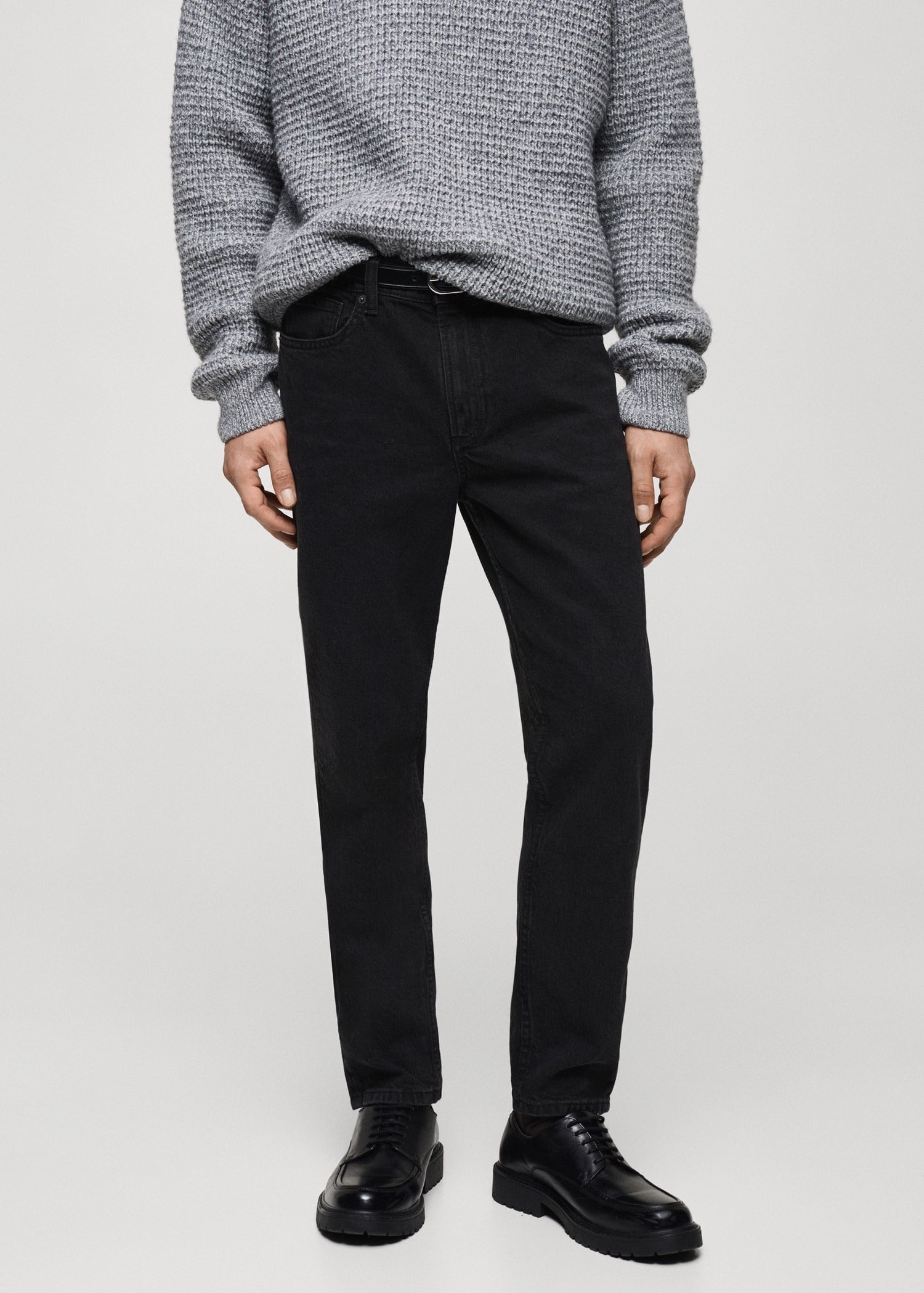 MANGO JEANS BEN TAPERED FIT | BLACK