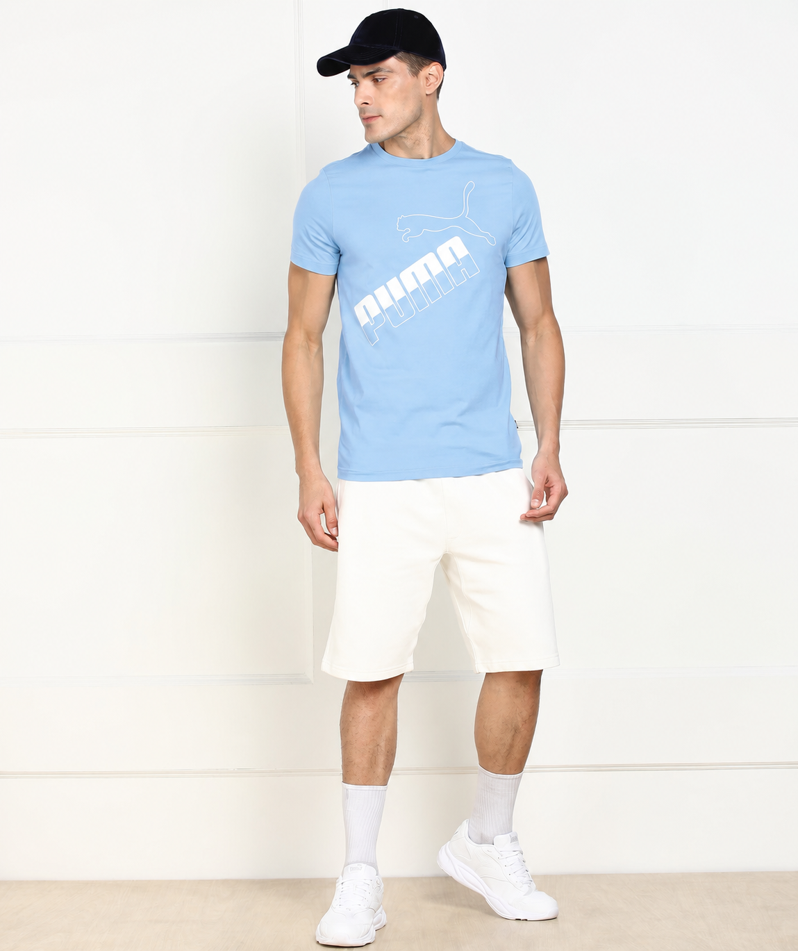 PUMA LOGO MEN REGULAR FIT T-SHIRT | SKY BLUE