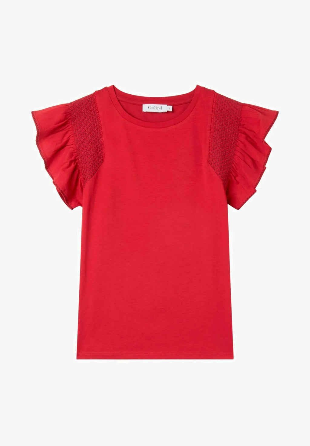 CONBIPEL SMOCK STICH - PRINT  T- SHIRT | RED