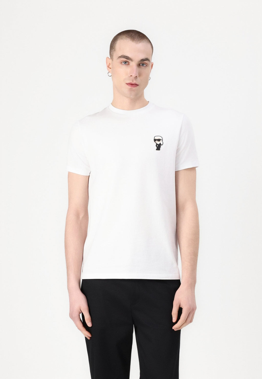KARL LAGERFELD CREWNECK T-SHIRT | WHITE