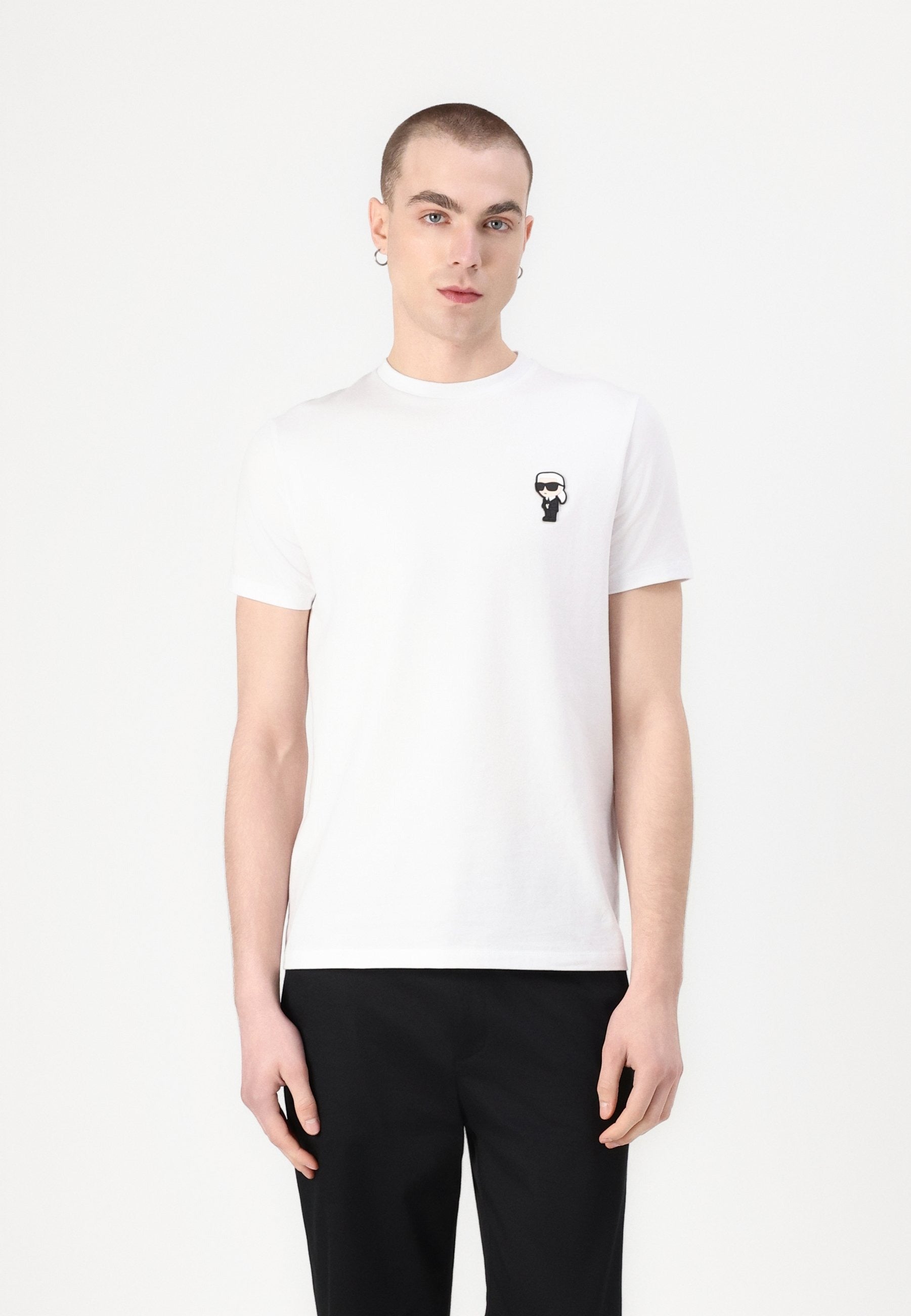KARL LAGERFELD CREWNECK T-SHIRT | WHITE