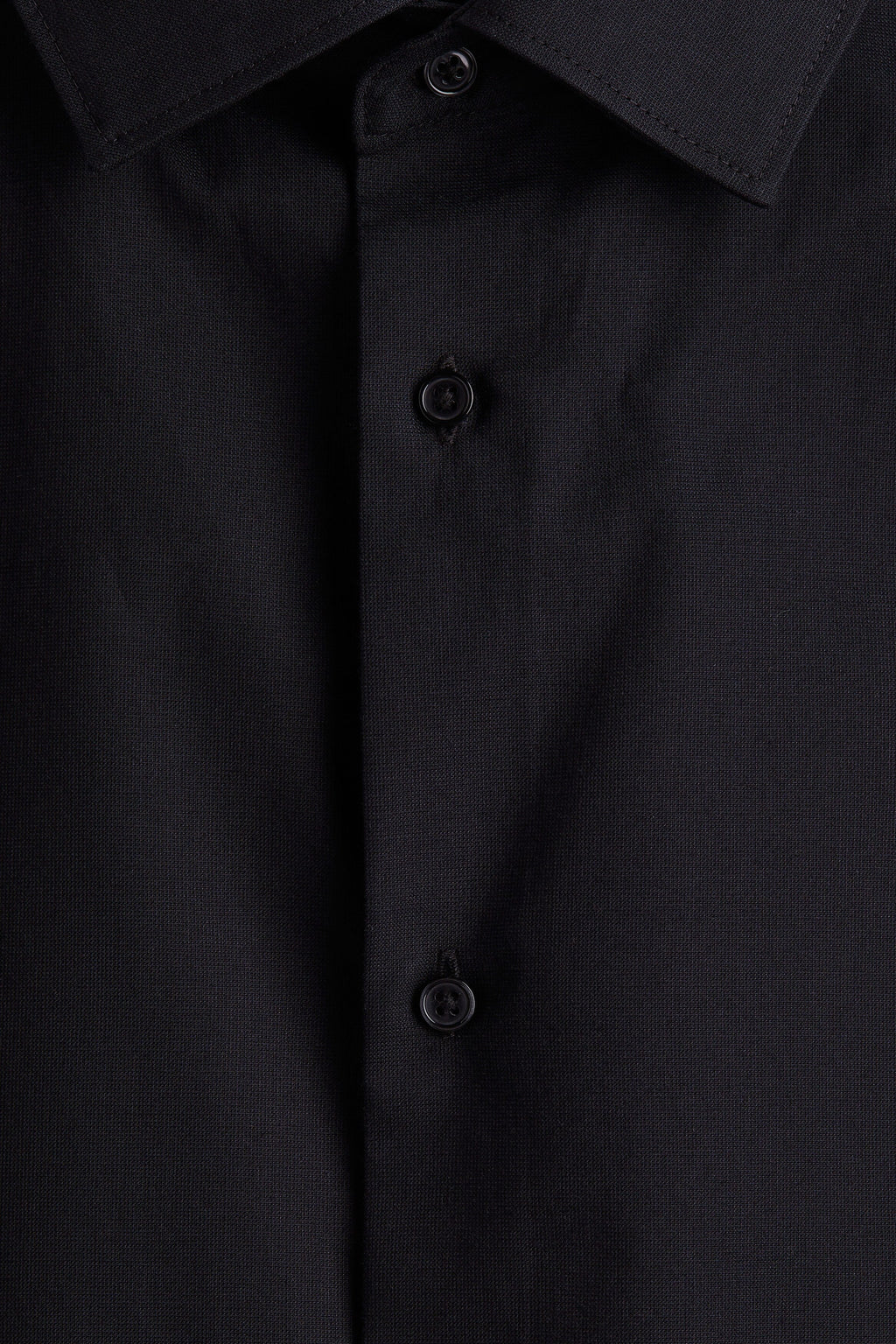 H&M SLIM FIT COTTON SHIRT | BLACK