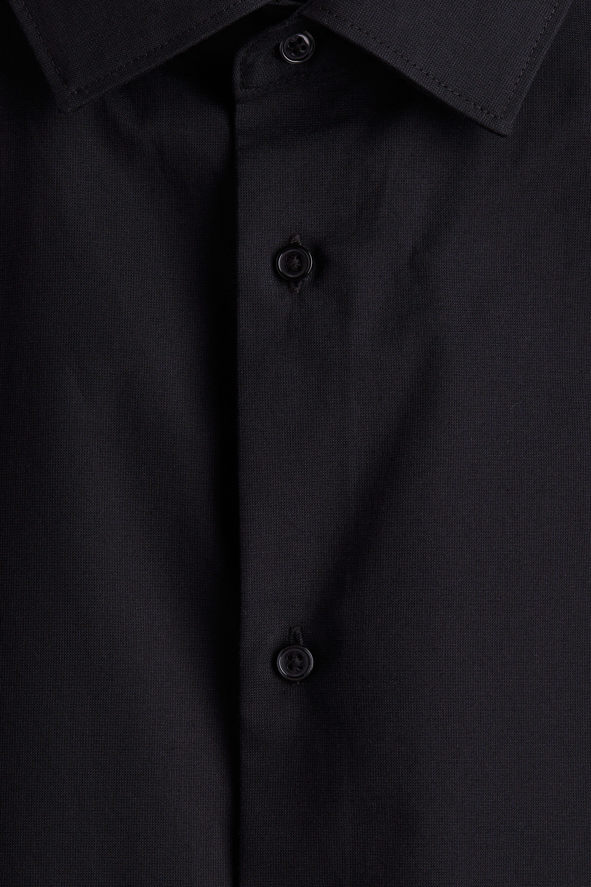 H&M SLIM FIT COTTON SHIRT | BLACK