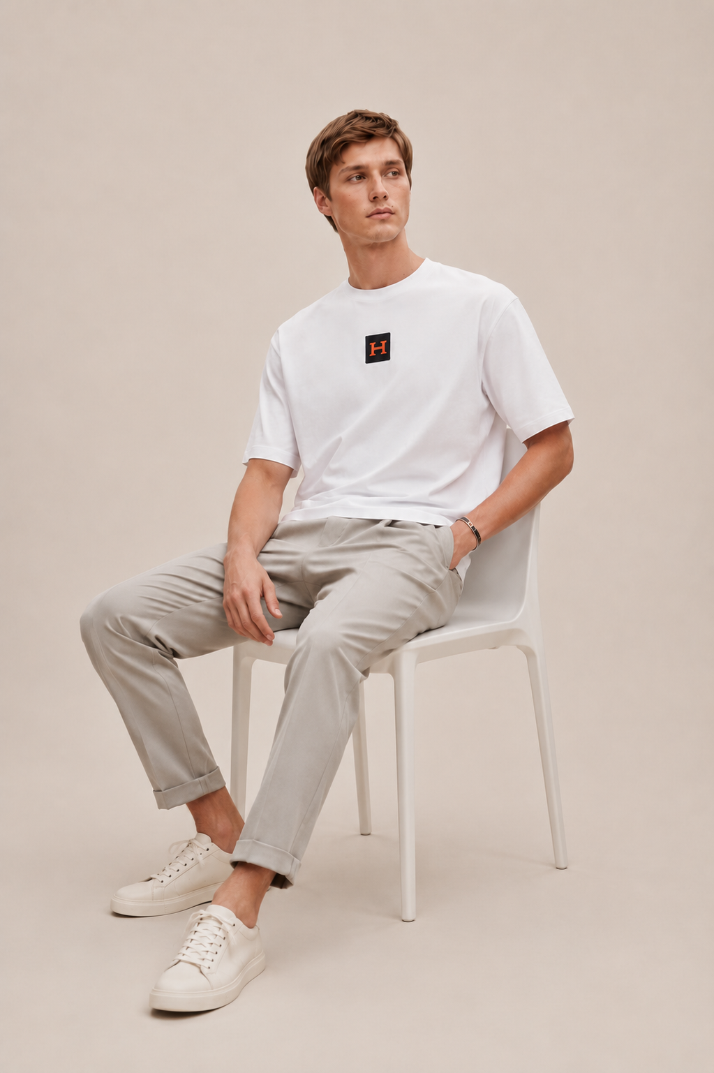 HERMES PARIS T-SHIRT LUXURY MERCERIZED COTTON | WHITE