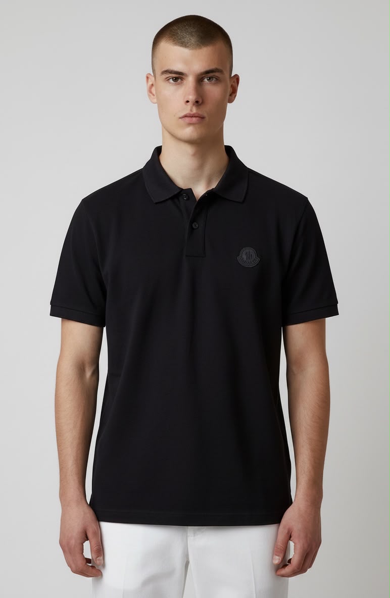 MONCLER - LUXE POLO SHIRT | BLACK