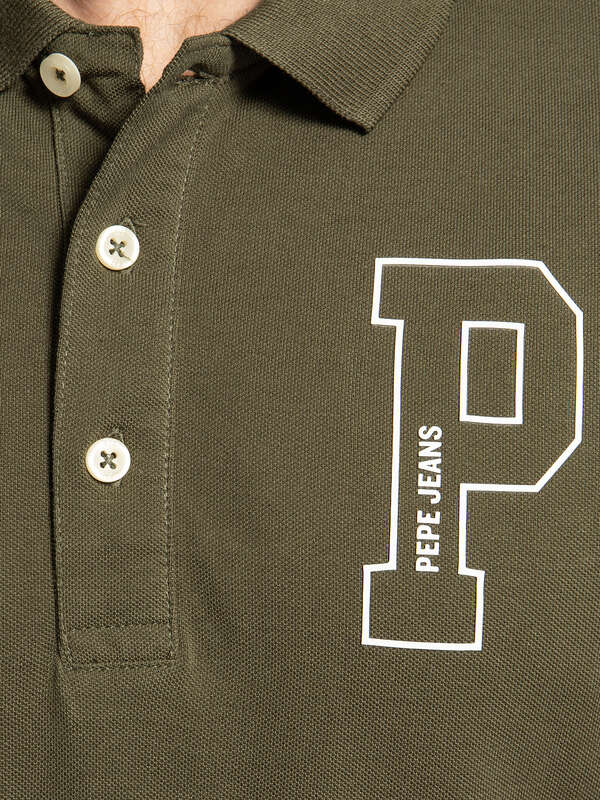 PEPE JEANS LONDON JET COTTON POLO SLIM FIT | DARK GREEN