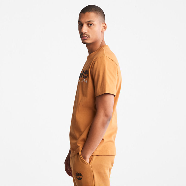 TIMBERLAND OUTDOOR HERITAGE LOGO T-SHIRT FOR MEN | PREMIUM ORANGE EDITION
