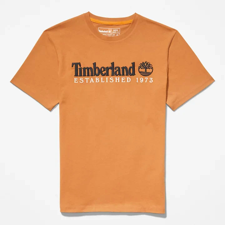 TIMBERLAND OUTDOOR HERITAGE LOGO T-SHIRT FOR MEN | PREMIUM ORANGE EDITION