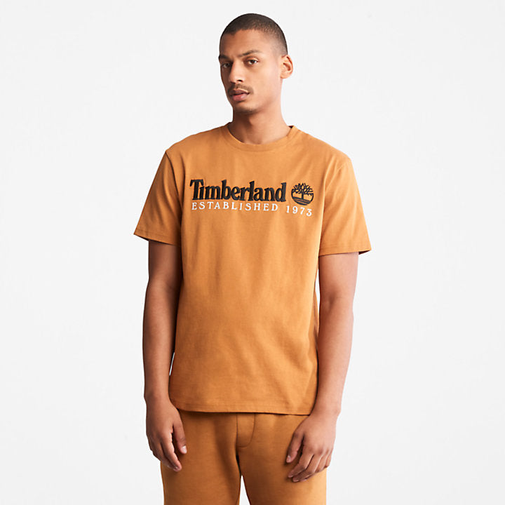 TIMBERLAND OUTDOOR HERITAGE LOGO T-SHIRT FOR MEN | PREMIUM ORANGE EDITION
