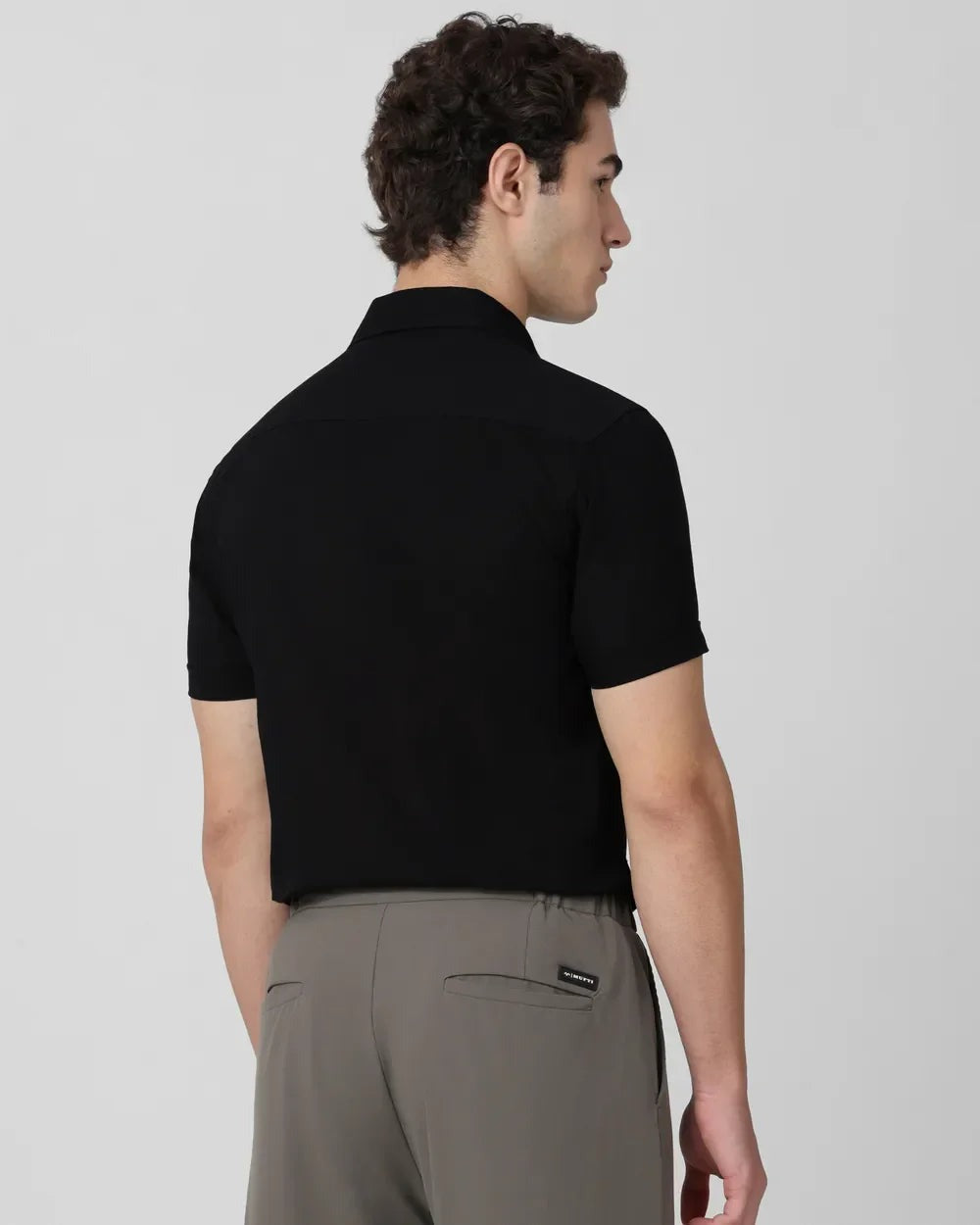 CELIO MASANTAL CASUAL HALF SLEEZES  SHIRT FOR MEN – BLACK