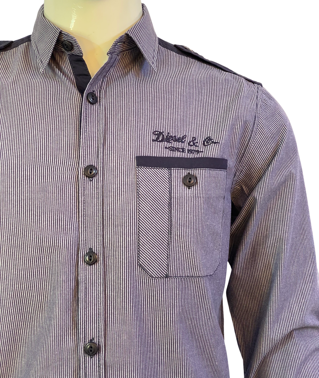 DIESEL JEANS. PHIL STRIPE SHIRT MEN | NAVY STRIPE