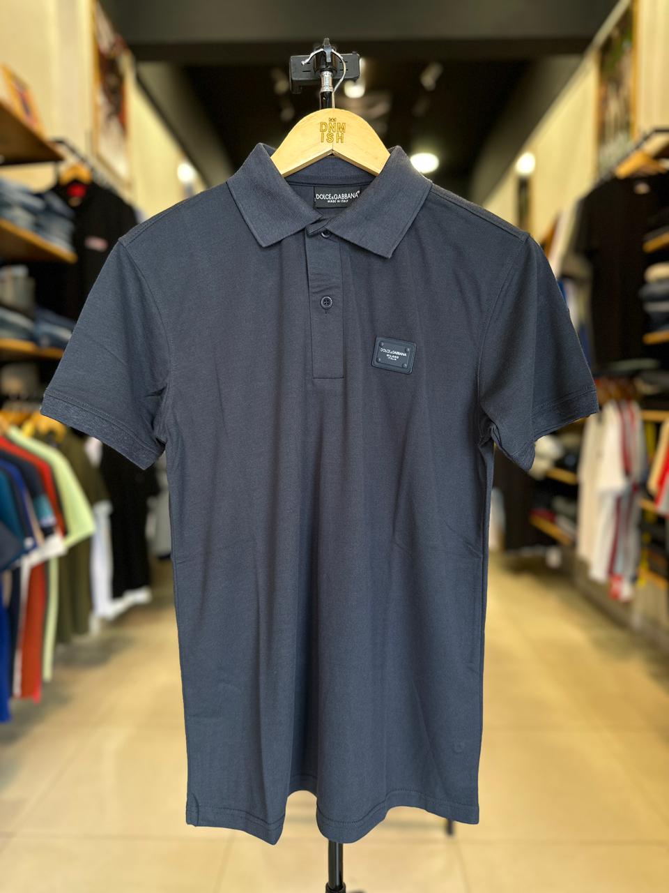DOLCE & GABBANA MEN SLIM FIT CLASSIC POLO SHIRT | NAVY