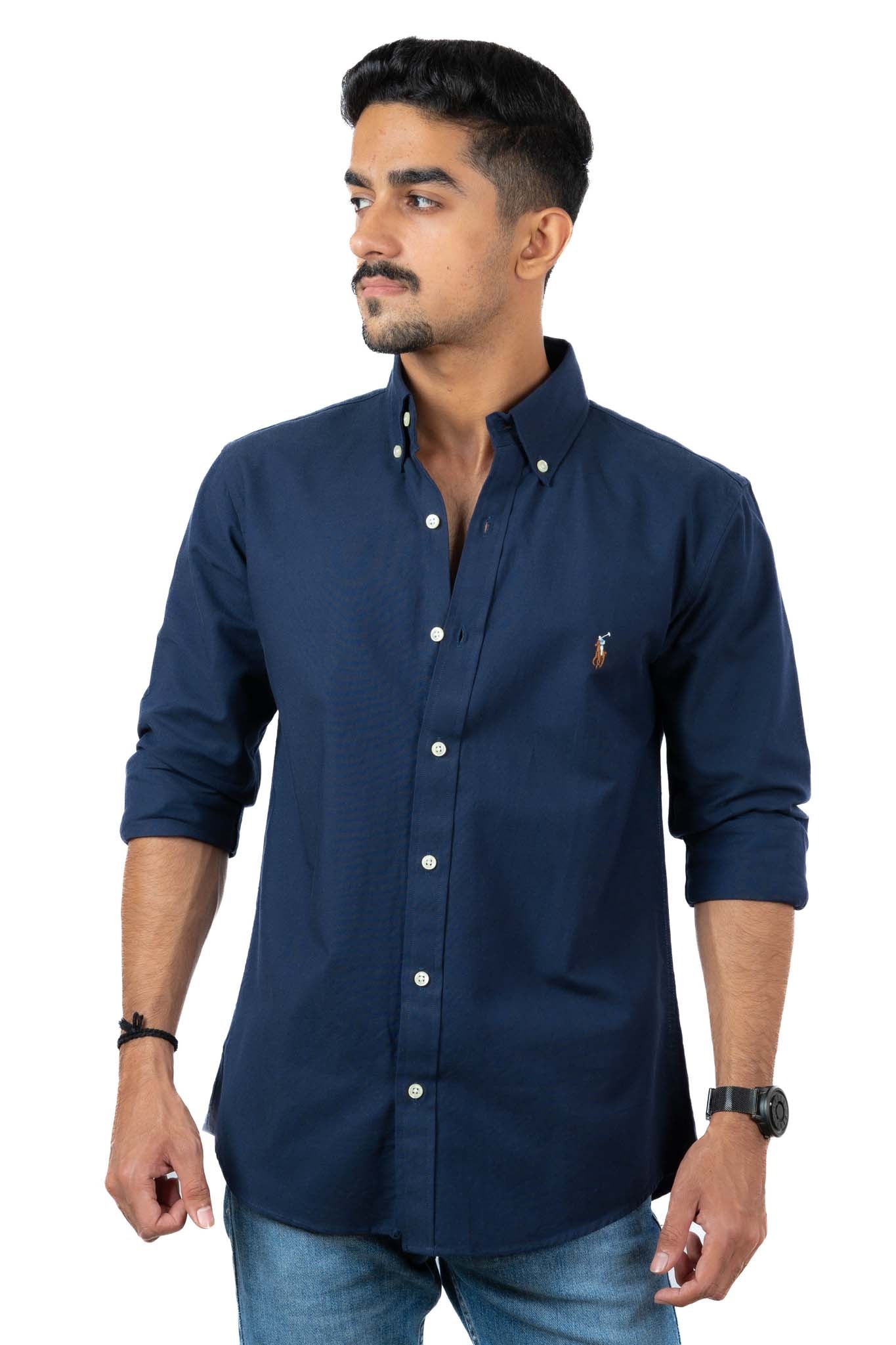 POLO RALPH LAUREN CASUAL REGULAR FIT OXFORD SHIRT | NAVY BLUE