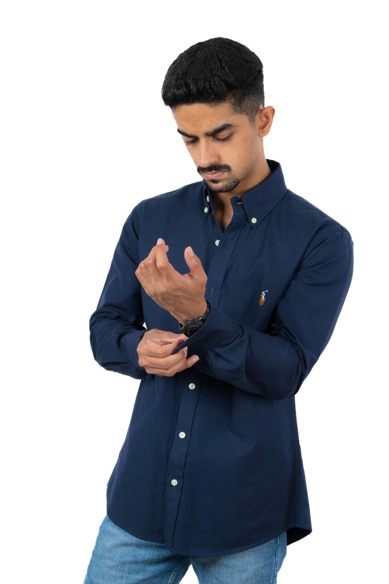 POLO RALPH LAUREN CASUAL REGULAR FIT OXFORD SHIRT | NAVY BLUE