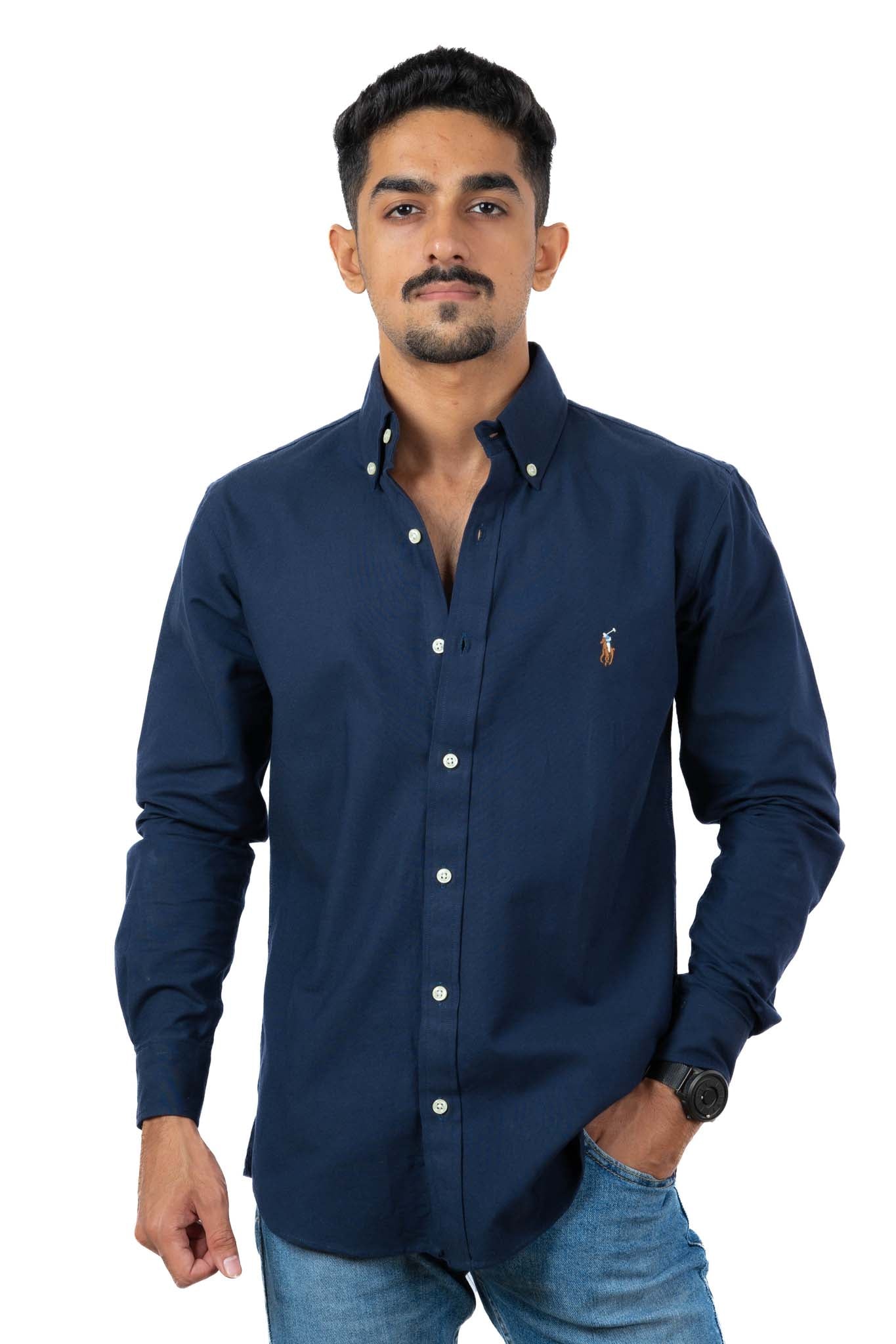 POLO RALPH LAUREN CASUAL REGULAR FIT OXFORD SHIRT | NAVY BLUE