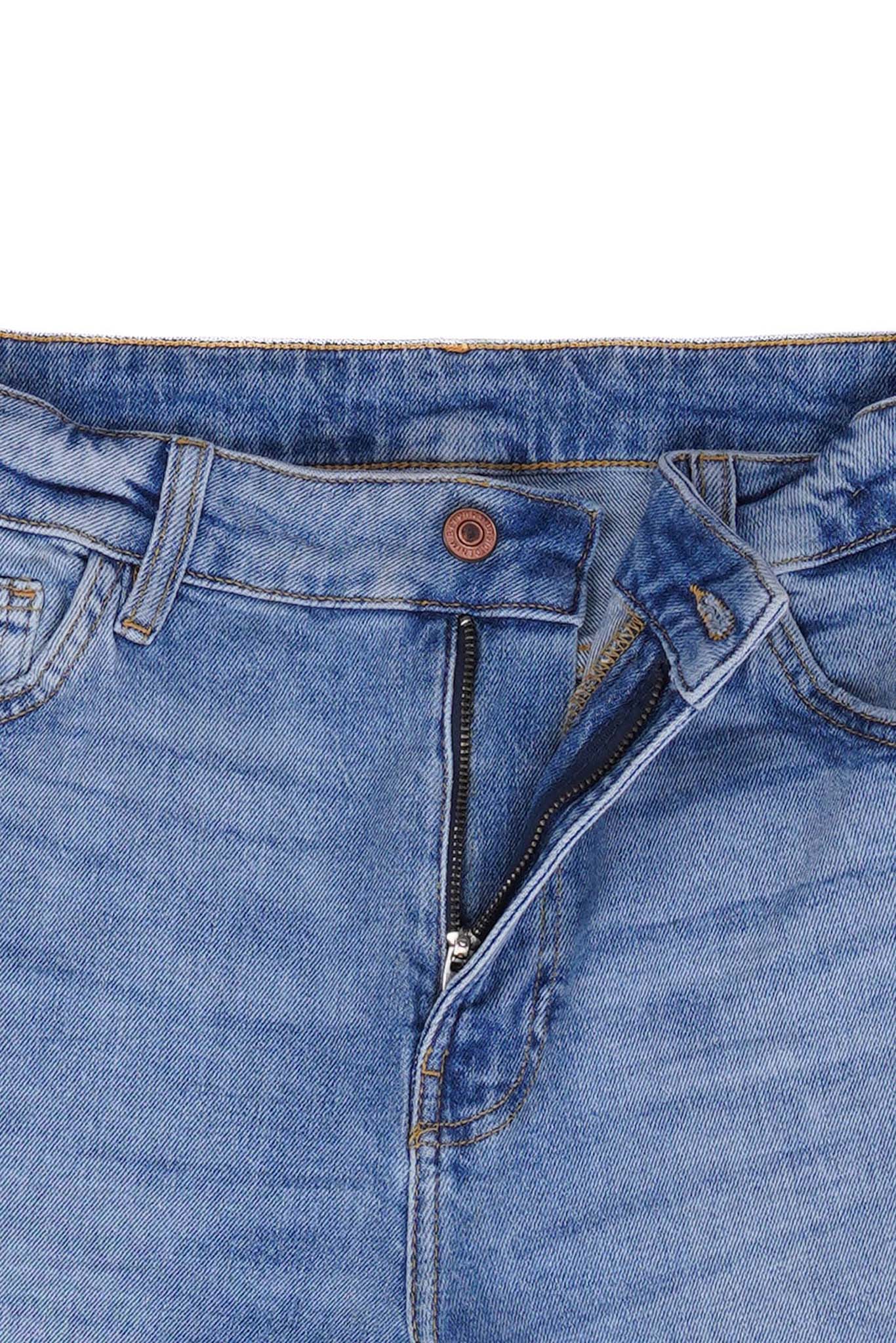 BERSHKA RIPPED SKINNY JEANS MENS | LIGHT BLUE