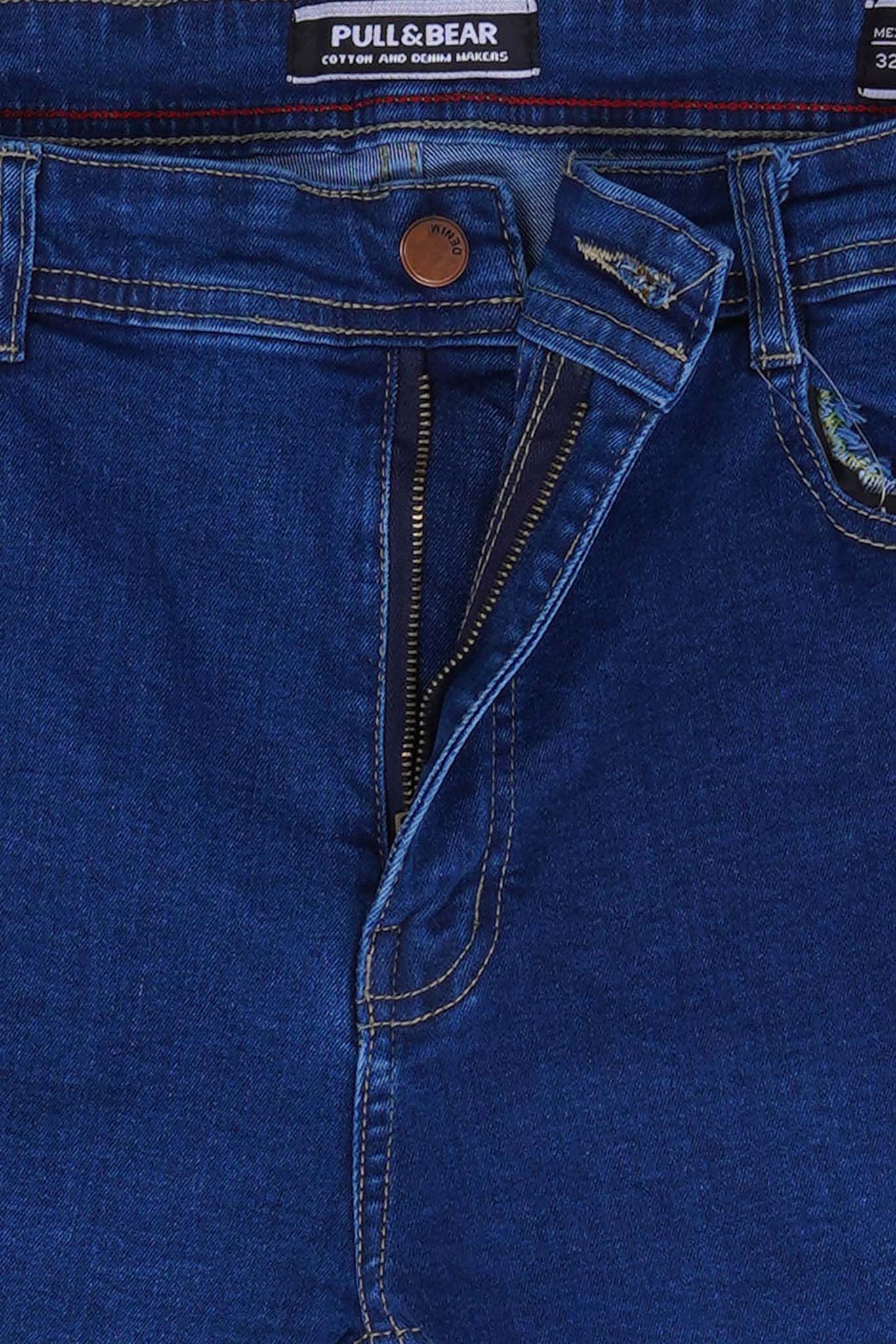 PULL & BEAR SLIM FIT DENIM JEANS MENS | DARK BLUE