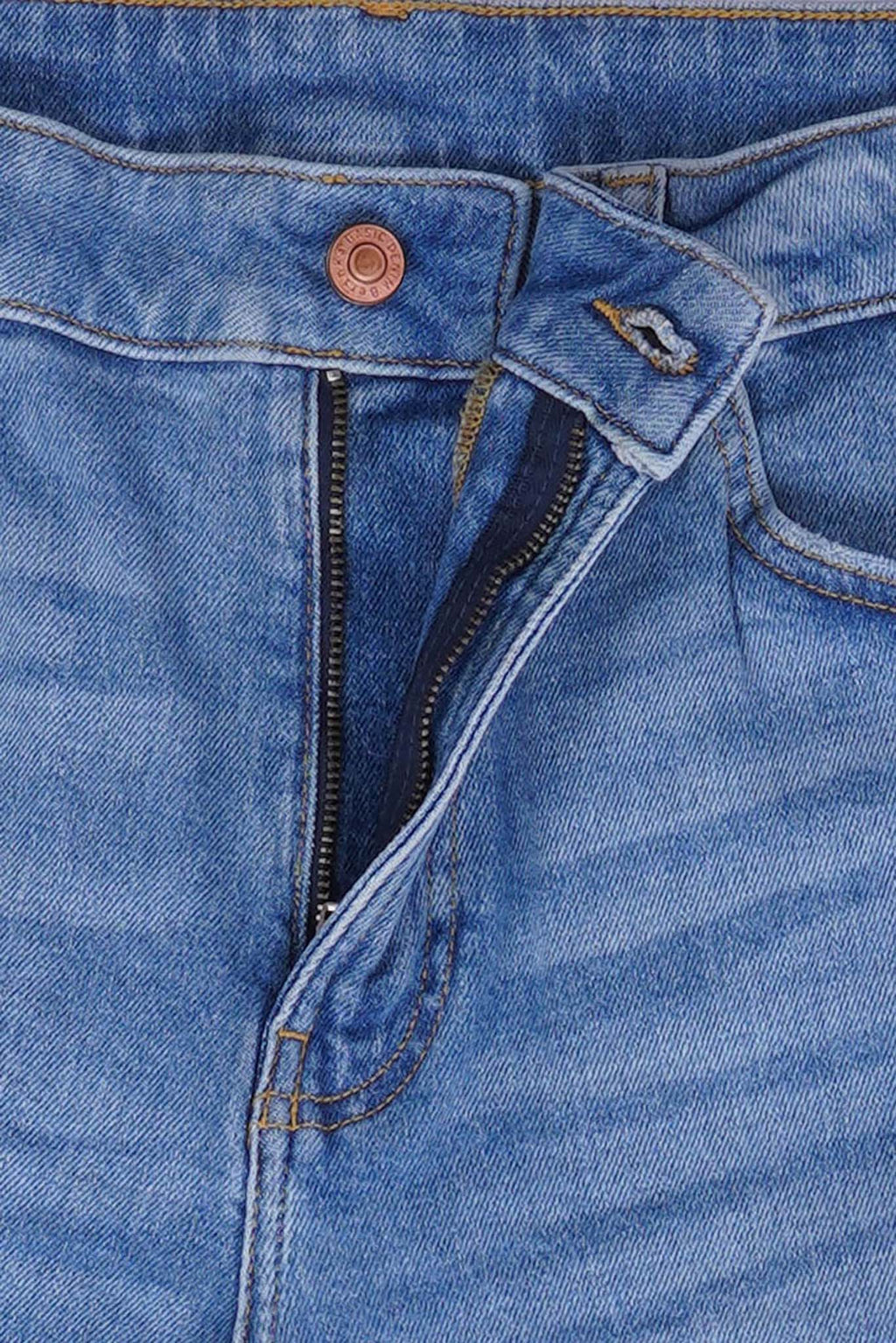 BERSHKA RIPPED SKINNY JEANS MEN | LIGHT BLUE