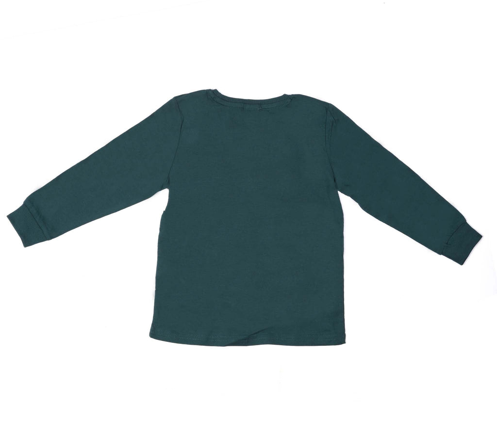 LITTLE KIDS-BTS LOGO-LOG SLEEVE | T-SHIRT | D GREEN