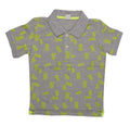 G.A.P-KIDS BOYS-PINEAPPLE SHORT SLEEVE COTTON POLO | GRAY GREEN