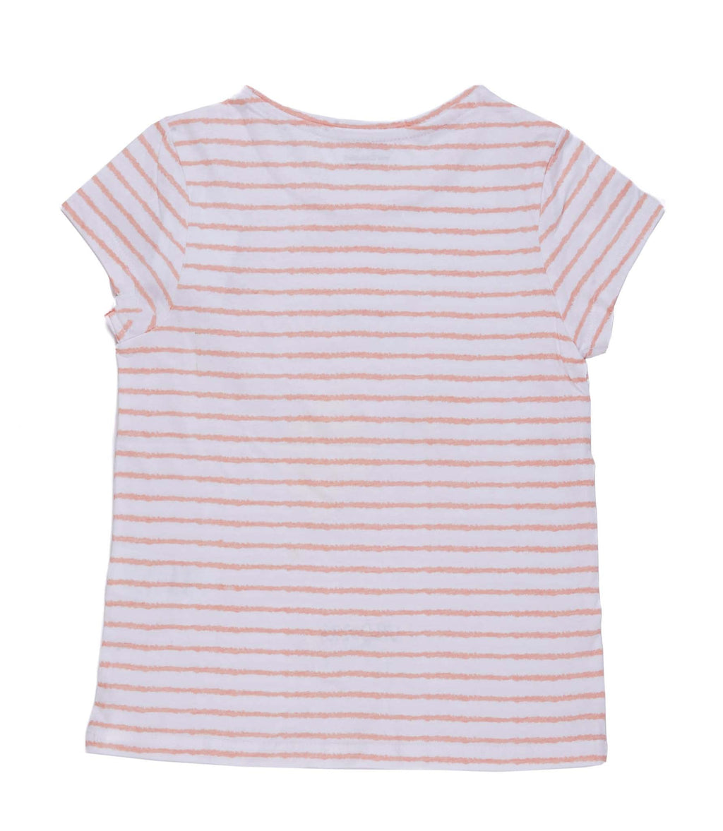 V.E.R.T.B.A.U.D.E.T GIRL PRINTED HALF SLEEVE T-SHIRT | WHITE