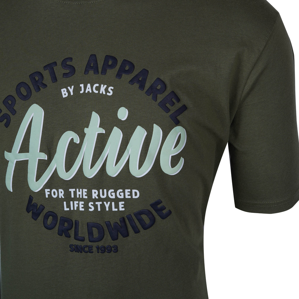 JACK'S SPORTS APPAREL BY JACK'S MEN TSHIRT| OLIVE GREEN
