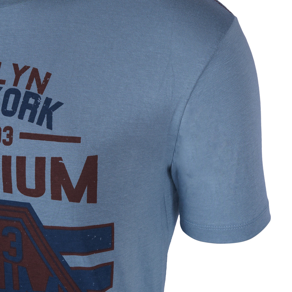 BLEND CREW NECK-MANS-TEE SHIRT | PALE BLUE