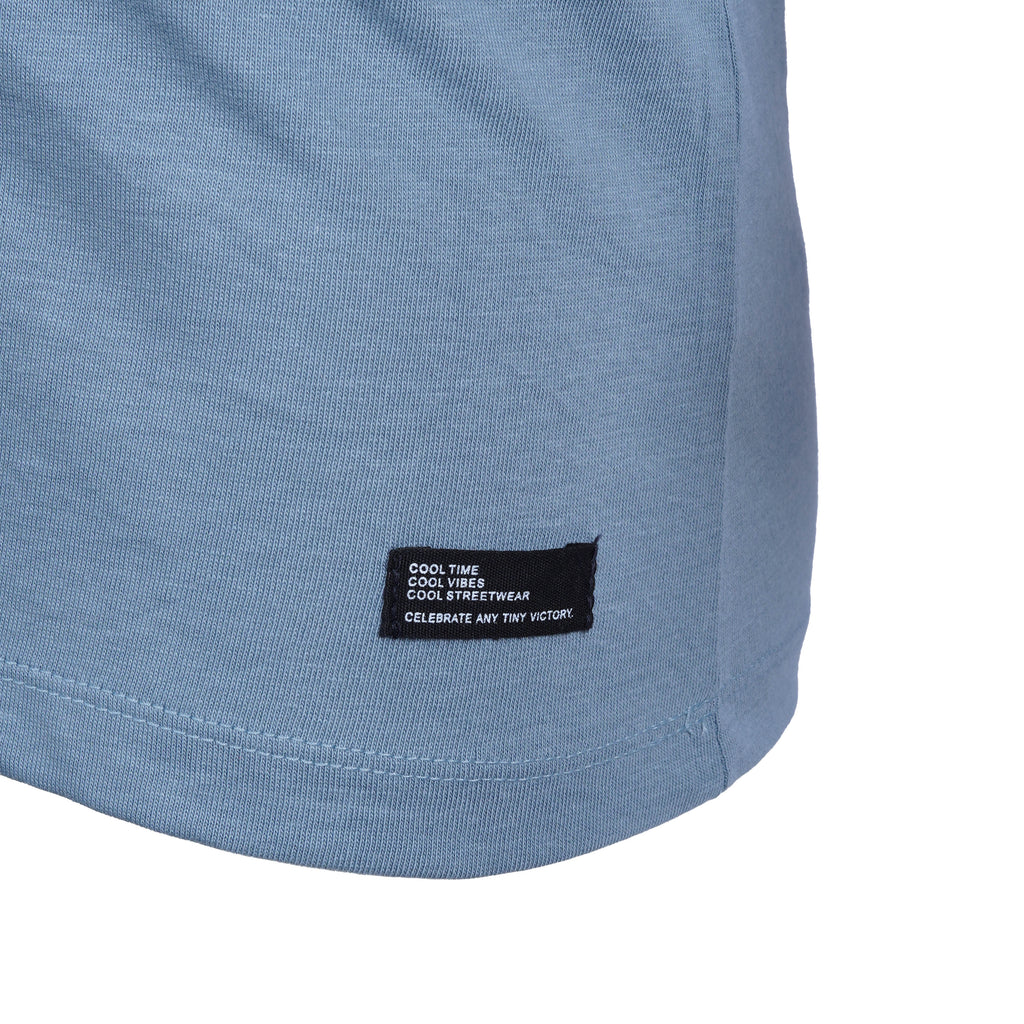 BLEND CREW NECK-MANS-TEE SHIRT | PALE BLUE