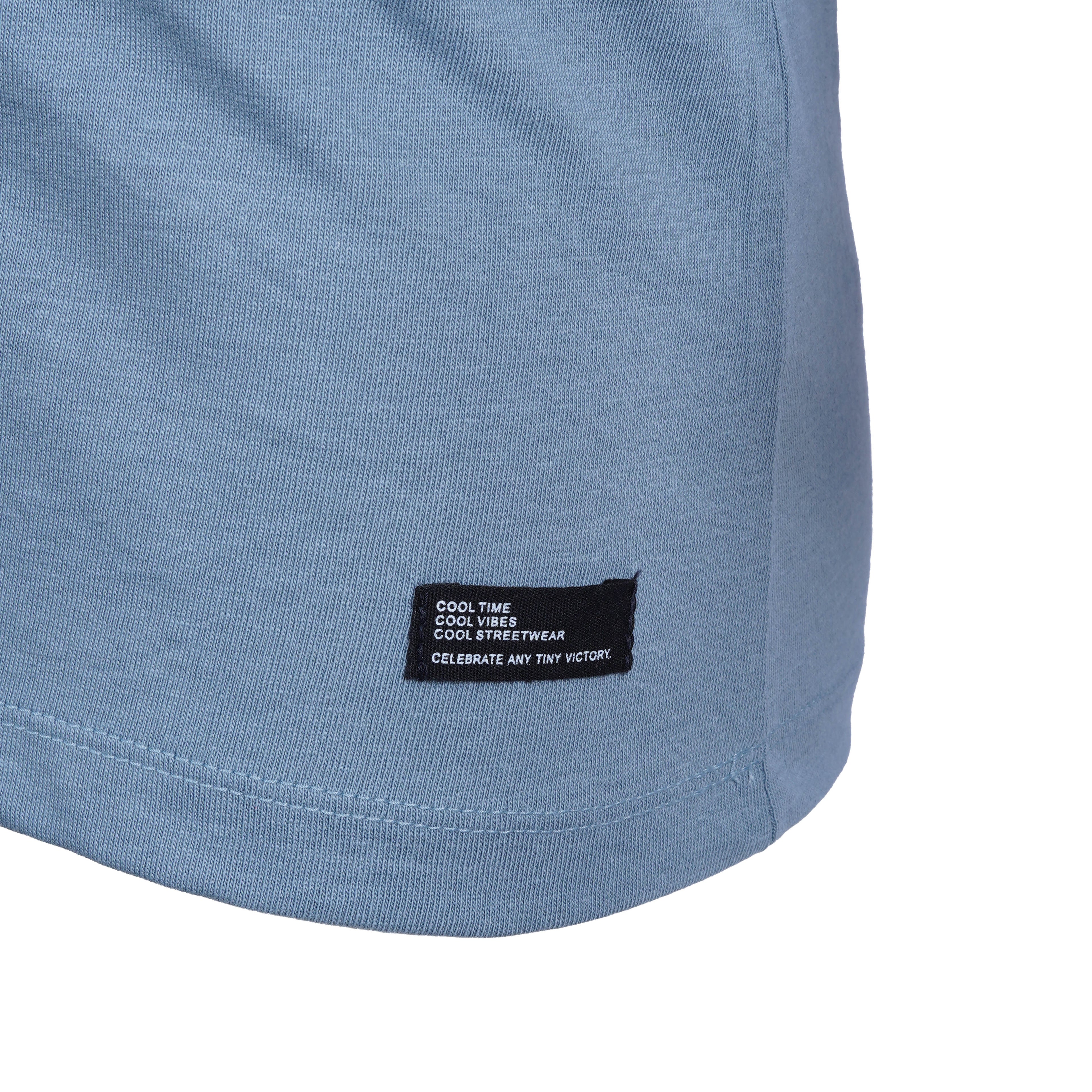 BLEND CREW NECK-MANS-TEE SHIRT | PALE BLUE