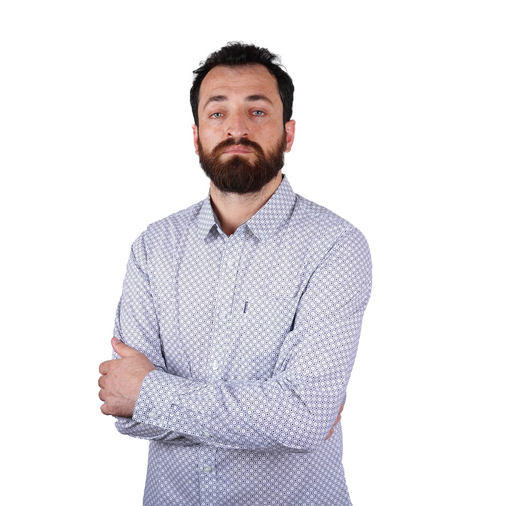 DIVERSE-MENS-OXFORD COLLECTION-CASUAL SLIM FIT-SHIRT | WHITE