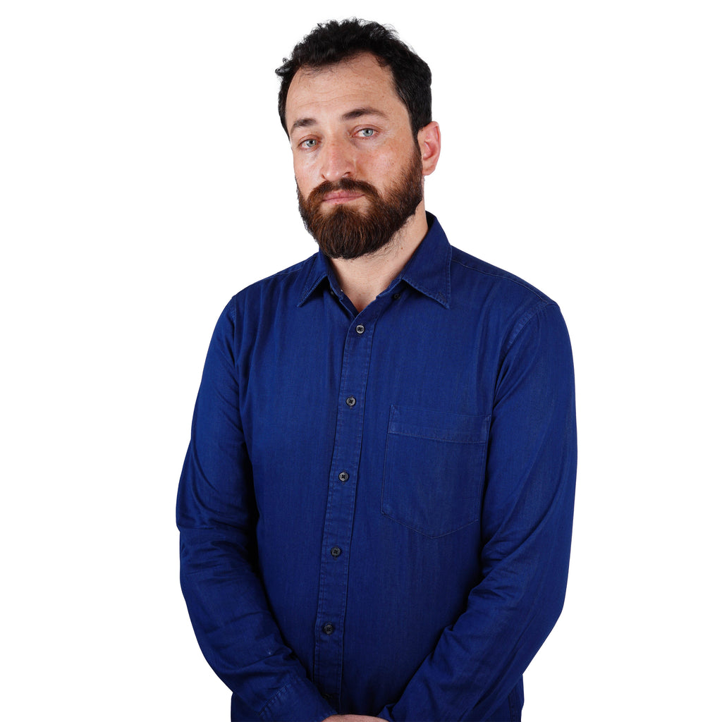 UNIQLO INDIGO DENIM PREMIUM FULL SLEEVE CASUAL SHIRT | DENIM BLUE