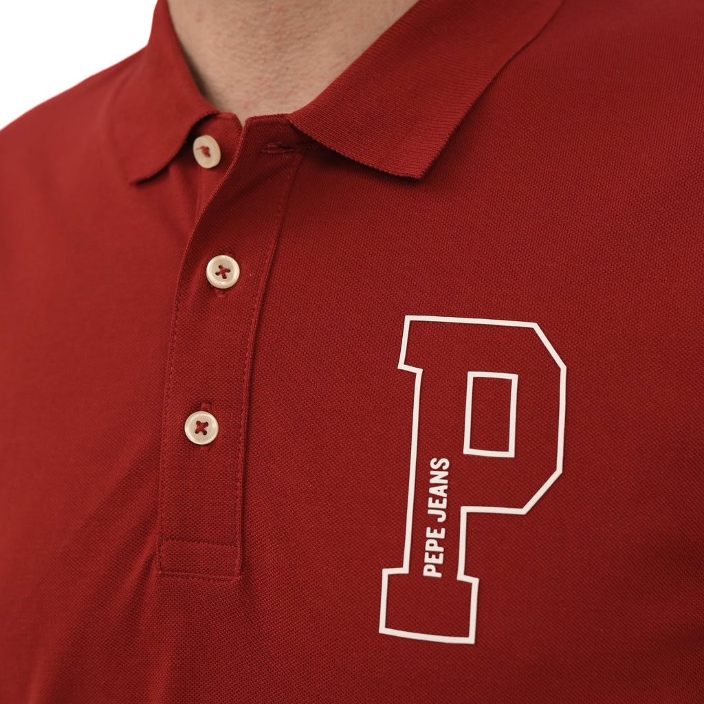 PEPE JEANS LONDON JET COTTON POLO SLIM FIT | MAROON