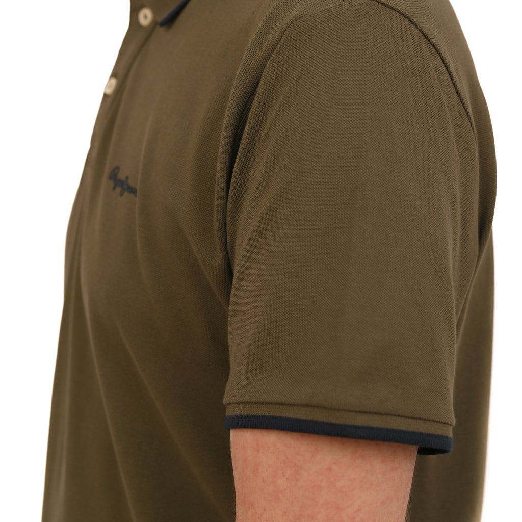 PEPE JEANS LONDON JET COTTON POLO SLIM FIT | DARK GREEN – MEN'S PREMIUM POLO SHIRT
