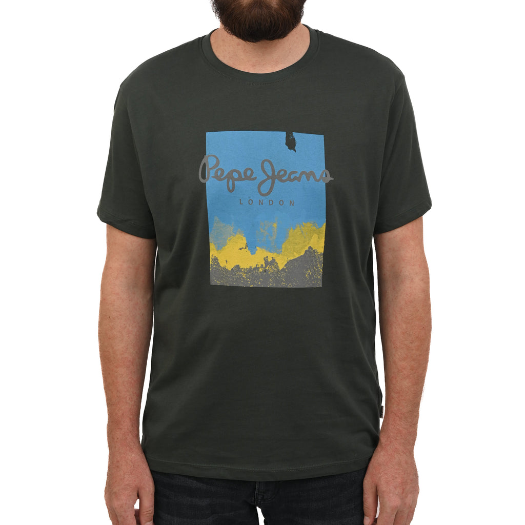 PEPE JEANS LONDON-OLDWIVE REGULAR FIT-T-SHIRT | GREEN