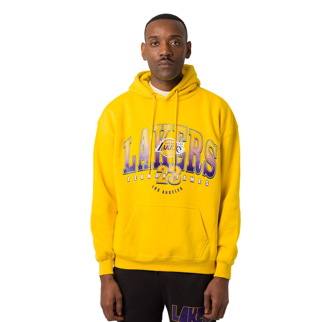LOS ANGELES LAKERS HOODIE  – OVERSIZED NBA LOGO SWEATSHIRT FOR MEN | YELLOW