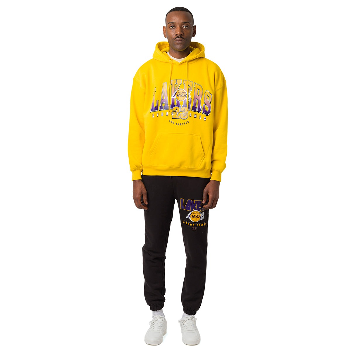 LOS ANGELES LAKERS HOODIE  – OVERSIZED NBA LOGO SWEATSHIRT FOR MEN | YELLOW
