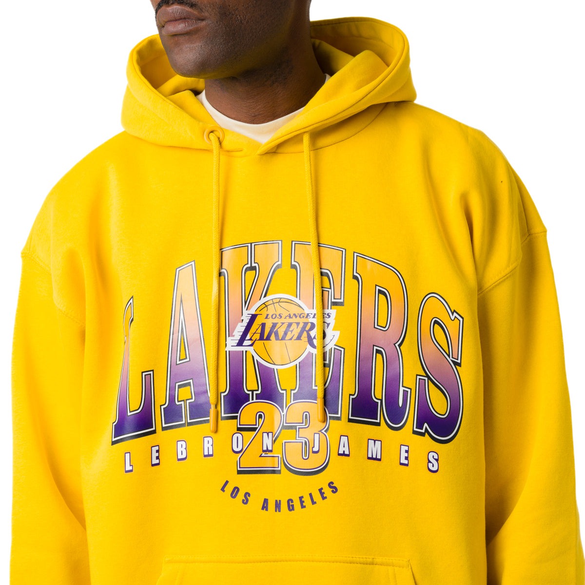 LOS ANGELES LAKERS HOODIE  – OVERSIZED NBA LOGO SWEATSHIRT FOR MEN | YELLOW