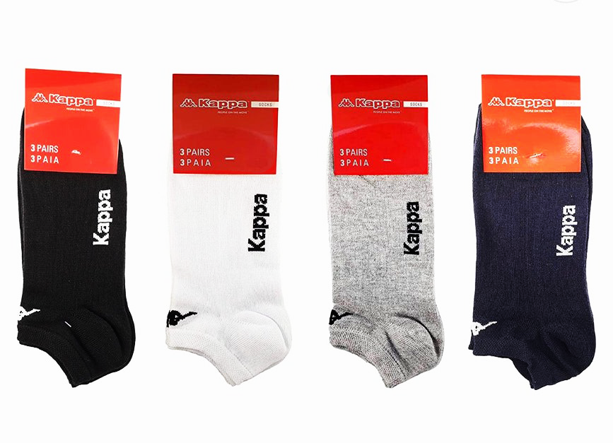 KAPPA- 3 PAIRS OF HALF SOCKS MAN-WOMAN-UNISEX | BLUE