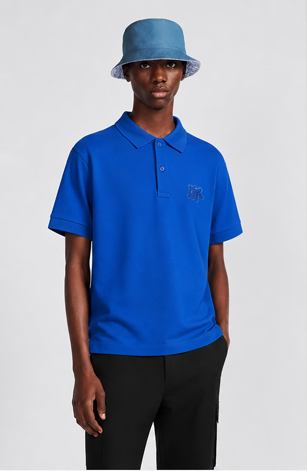 DIOR PREMIUM POLO SHIRT SLIM FIT | BLUE