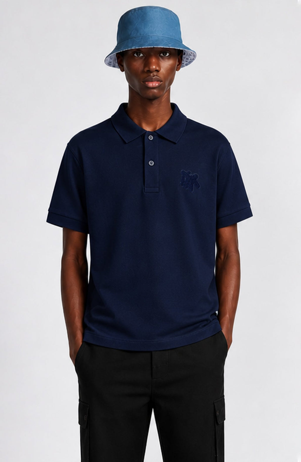 DIOR PREMIUM POLO SHIRT SLIM FIT | NAVY BLUE