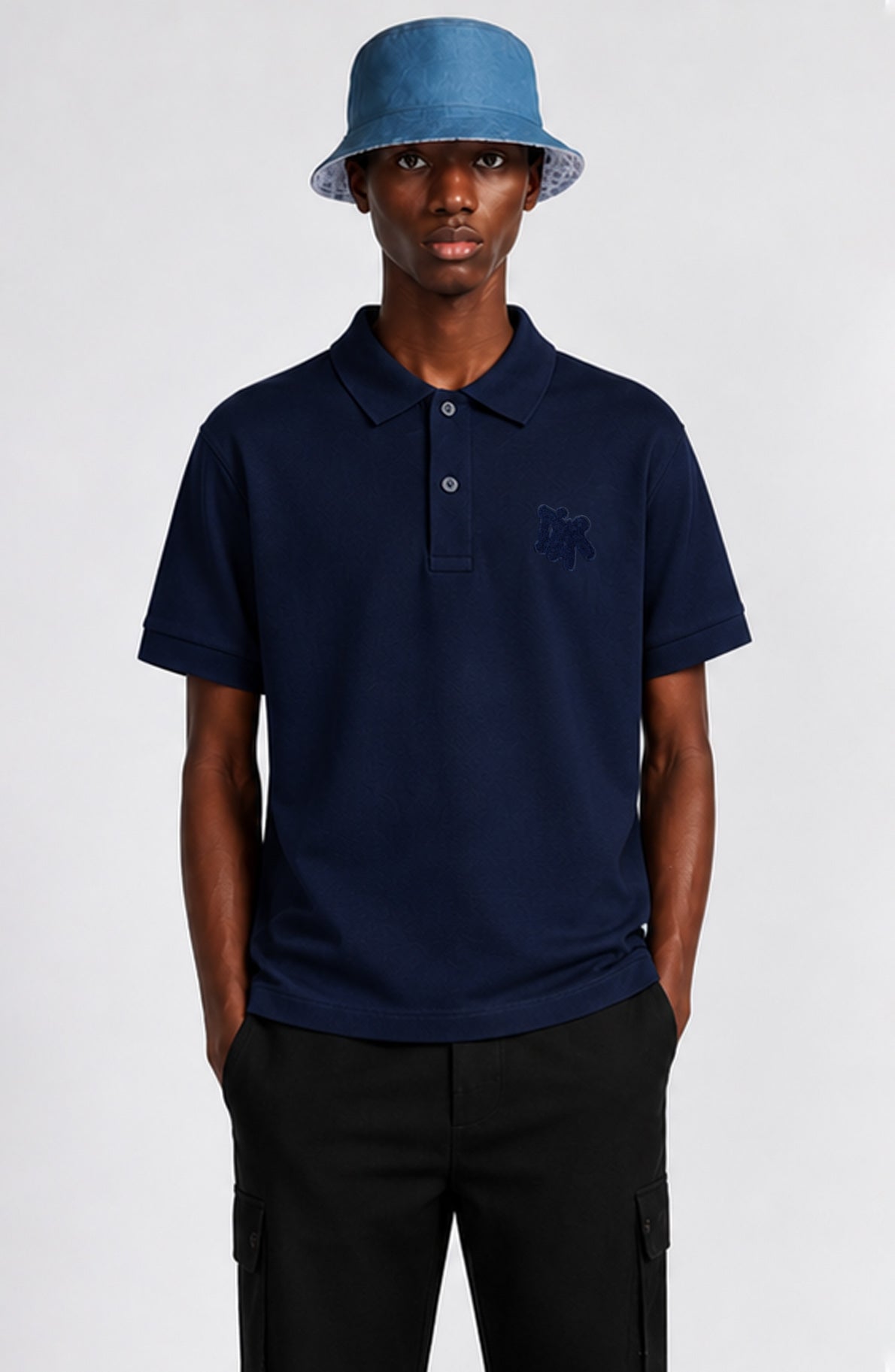 DIOR PREMIUM POLO SHIRT SLIM FIT | NAVY BLUE