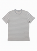 JACK & JONES MEN’S STRIPED ROUND NECK T-SHIRT | GREY